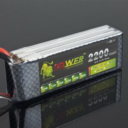 Lion 11.1v 25c 2200mAh Lipo Battery - Helicopter Plan Car