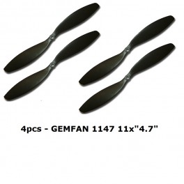 GEMFAN Carbon Nylon 11x4.7" 1147 Propeller for MultiCopter 2 Pairs - Free Ship